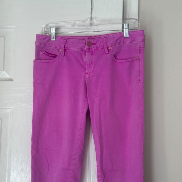 Lilly Pulitzer Bright Barbie Pink Worth Skinny Jeans Size 4 Super Soft Denim - Picture 4 of 10